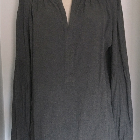 Loft, Dark Grey Ballon Long Sleeve Top - Picture 2 of 6